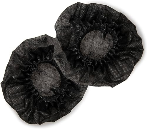 Katai – 125 Pack Disposable Microphone Covers in Black – Non-Woven Mic Foam Windscreen Sleeves for Karaoke, Events, KTV & News Broadcasting