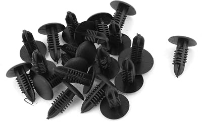 A ABSOPRO Auto Porta Parafango 5mm Foro Rivetti In Plastica Fermo Di Plastica Nera 20 Pz Sostituzione dell'articolo