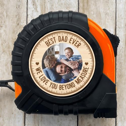 Mètre ruban personnalisé pour papa, mari, homme, personne ne mesure jusqu'à vous, cadeau pour papa pour la fête des pères, la Saint-Valentin (orange)
