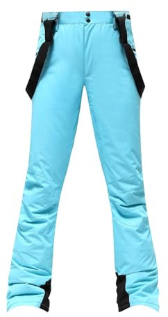 Skihose Damen Wasserdicht Hosenträger High Waist Snowboardhose Damen Cargo Baggy Warm Dicke Schneehose Winter Träger Ski Hosen Atmungsaktiv Outdoor Thermo Skihosen für Frauen Lang Mit Trägern