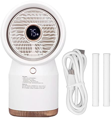 ANKROYU Mini Portable Air Conditioner, Fast Cooling, 360° Air Duct Circulating Water Mist, Dual Spray Channels, Submarine Propeller-like Fan Blades, 390mL Water Tank, USB Powered, Home, Office, Travel