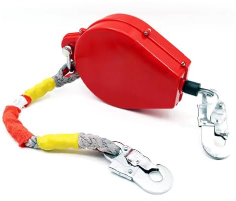 YOPNDFR Protezione anticaduta con Cordino Retrattile da 9,8 piedi-30 m/98,4 Piedi, Dispositivo anticaduta for Il Corpo Umano for Lavorare in Quota, capacità 150 kg/330 libbre(5m/16.4ft)