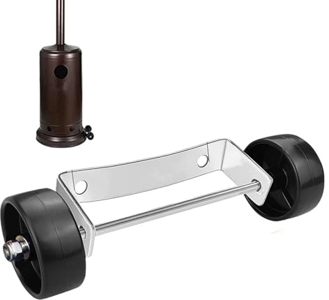 Heater Wheel Kit – Mobility Support Wheels for Tall Outdoor Patio Heaters | Rolling Base Attachment for Stand-Up Heating Units in Backyard, Balcony, Terrace, Garden, Indoor Outdoor Uses