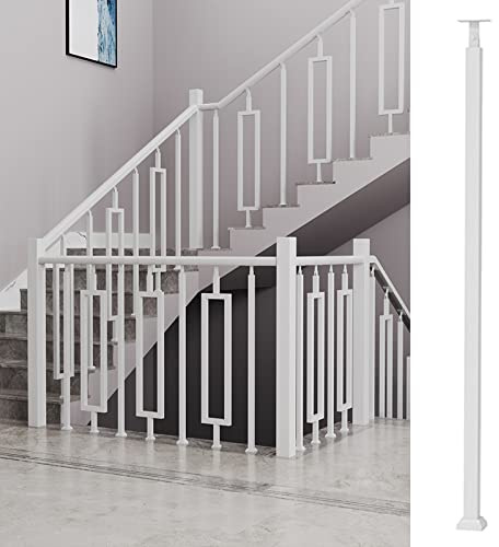 Balustres en fer forgé pour terrasses et patios – Broches de balustrade en métal creux de 84 cm de long avec kits de vis – Lot de 1/4/5/8/10