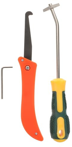 Tofficu 2 Pezzi Utensili per Rimozione Fughe Piastrelle con Impugnatura Ergonomica Raschietto per Stucco e Calafataggio Strumenti Resistenti per Pulizia Dettagliata e Colore