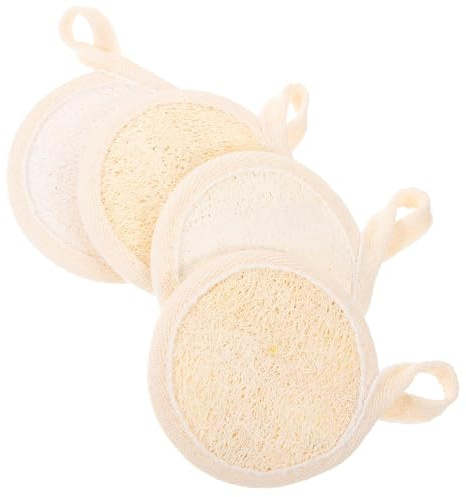 LIFKOME Gesichtspeeling Pads aus Baumwoll Leinen und Punkt Leinen 4 Stück Leicht und Effektiv zur Sanften Gesichtsreinigung für Tägliche Hautpflege