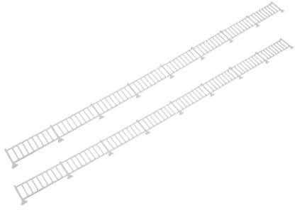 Fenteer 2Pcs Fence Models Model Train Railing White Self Assembly Barrier Mini Guardrail Scenery Decoration for Dioramas Scene Setups, 1 35 Scale