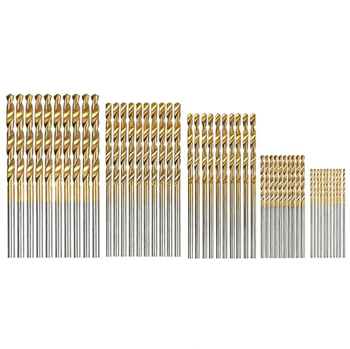 Oblivix 50 Stück HSS Bohrer, Spiralbohrer Metall, HSS Bohrer set 1-3mm für Holz, Metall, Kunststoff