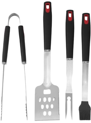 Set D'ustensiles De Barbecue,Acier Inoxydable de Haute Résistance - Ustensiles de Barbecue Spatule - pour Cuisine, Plage, Jardin, Camping, Fête, Pique-Nique - Cadeau pour Lui, Papa,