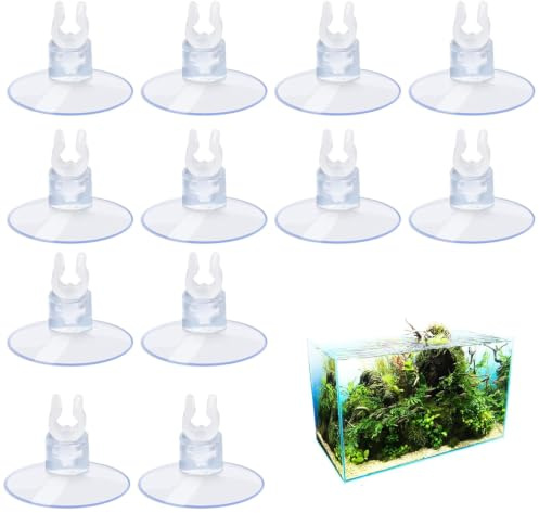ZMaglorian Ventose per Acquario 30 Pezzi, Supporti Trasparenti per Tubi 4-6mm - Accessori per Acquario per Fissaggio Tubi Aria e CO2
