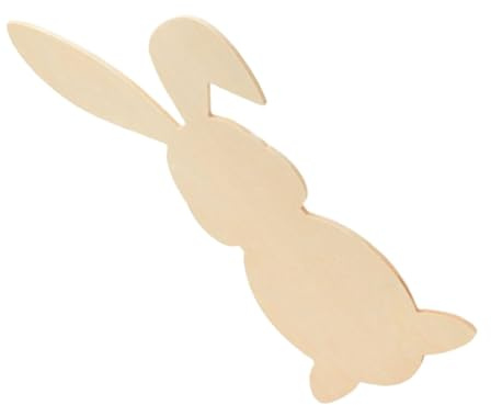 ARTIBETTER Large Easter DIY Wooden Rabbit Hanging Pendant 51x25x0.5cm Blank Wood Chip for Doodle Craft and Unfinished Wood Decoration