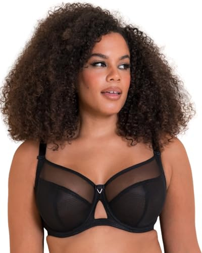 Curvy Kate Victory Balconette-BH för kvinnor, Black, 70J