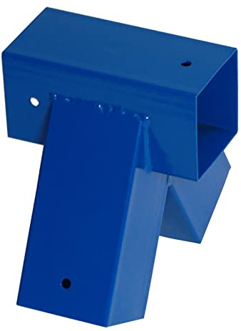OTITU Vierkant Schaukelverbinder 90/90mm, 90°, Schaukelkonstruktion Vierkantholz - Kantholzverbinder Montage Zubehör Schaukel Schaukelverbinder Schaukel-Wandverbinder Vierkant Blau