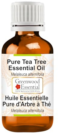 Greenwood Huile essentielle d'arbre à thé (Melaleuca Alternifolia) 100 % naturelle de qualité thérapeutique distillée à la vapeur 15ml