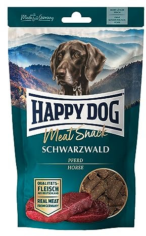 Happy Dog 60698 - Meat Snack Schwarzwald - Leckerli für Sensible Hunde aus getrocknetem Pferdefleisch - 75 g Inhalt