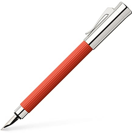 Graf von Faber-Castell - Füllfederhalter Tamitio India Red B | Rhodinierte Edelstahlfeder inklusive Konverter und Geschenkverpackung