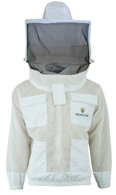 Imkerjacke Premium mit Atmungsnetz S M L XL XXL Atmungsaktiv Stichfest Leicht Imkerei Bienen Insekten Insektenstiche, XXL · weiß