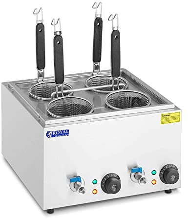 Royal Catering RC-0042 Nudelkocher mit 4 Körben Temperatur: 30-110 °C Pastakocher Pasta-Station Nudelkocher Gastro