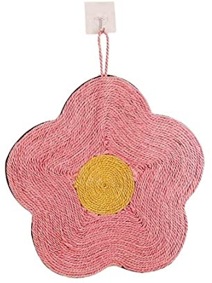 Katzenkratzbrett Kratzbrett Kratzpappe TGPL Katzenkratzern Sisal Seil Katze Kratzerplatine Blume Form Katzenkratzer Wandmontage Katzenkratzer (Farbe: Grün, Größe: 40 * 40 cm) Katzen Kratzmatte Kratzbr