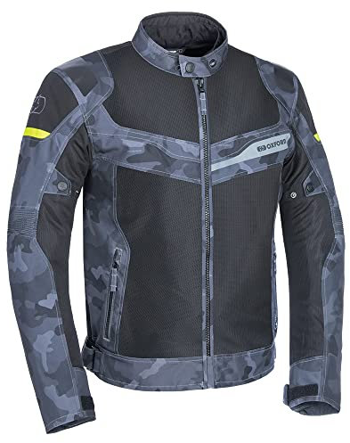 Oxford Dakar Dry2dry Air 1.0 Chaqueta Textil para Motocicleta, Camo Gris, L para Hombre