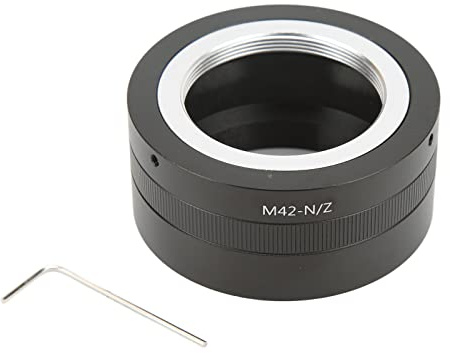 Elprico Objektivhalterungs-Adapterring, M42-Objektivhalterungs-Adapterring aus Aluminiumlegierung, Mount Speedbooster für Vollformatkameras der Nikon Z-Mount-Serie