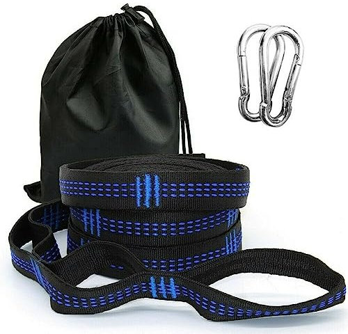 Mooyii 2Stk Hängematte Befestigung Aufhängung Verstellbar Baum Riemen Straps Gurt Seil, 1 Paar Schaukel Befestigung per Polyester - Hängematte Befestigung Swing Hanging Gurt Kit
