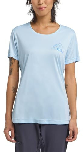 Jack Wolfskin Damen Peak Graphic W T-Shirt, MTN Ice Blue, M EU