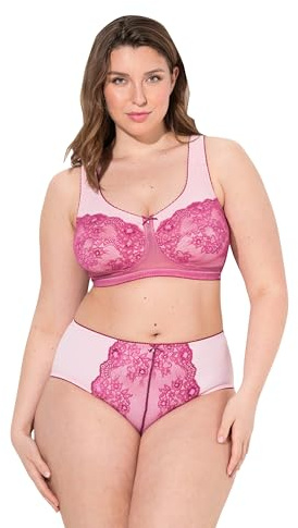 Ulla Popken Damen Entlastungs-BH, Spitze, Ohne Bügel, Cup C - D BH
