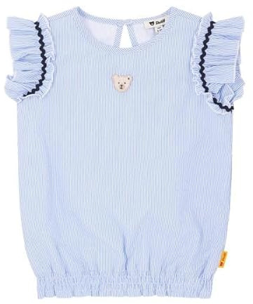 Steiff Flicka kortärmad blus, Chambray Blue, 92