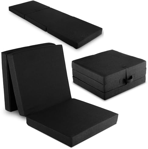 CloudComfort Basic Klappmatratze 70 x 195 cm, Faltbar, 10 cm Höhe, Tragegriff und Haltegurt