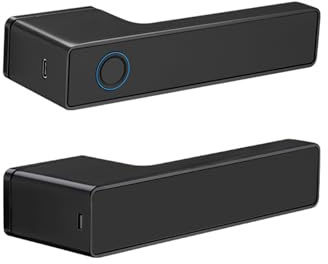 Maniglia per porta intelligente, Serratura Intellinte For Impronte Digitali, Serratura Magnetica In Lega Di Alluminio Nero Opaco, Maniglia For Porta Smart Life per casa, appartamento, hotel, ufficio