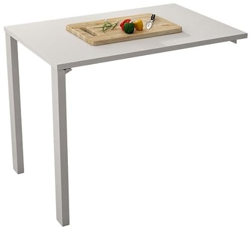 JingNian Wandtisch Klappbar, Wandklapptisch Platzsparend, Herunterklappbarer Schreibtisch Schwebend, Klappbare Werkbank oder Esstisch für Kleine Wohnungen, Küche, Arbeitszimmer(80x80x80cm)