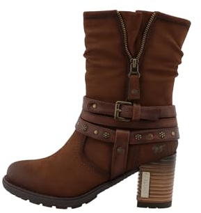 MUSTANG Damen Stiefelette mit Schnallen und Ziernieten 15M0182002