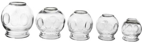 ibasenice 5pièces Ventouses Verre pour Massage Chinois Lot Aspiration pour Libération des Méridiens