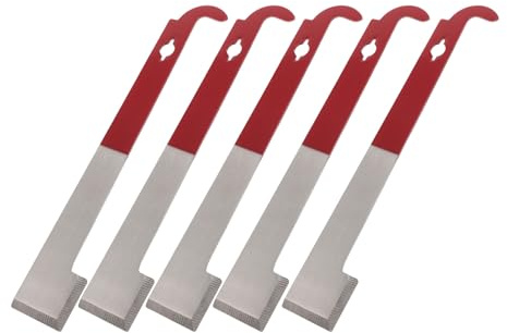 POPETPOP 5 Pièces Kit Apiculture Acier Inoxydable Outil Grattoir Multifonction pour Ruche Levier de Cadre Racleur de Miel Équipement Essentiel pour Apiculteurs