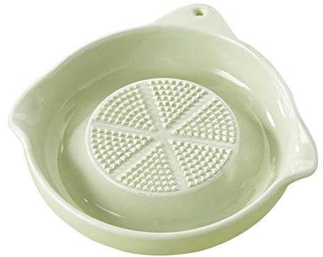 Rallador de ajos, 13,5 x 13,5 cm, herramienta de rallador de jengibre, rallador de ajo, placa de cerámica para moler, herramienta de molienda de para cocina, cocina, preparación de