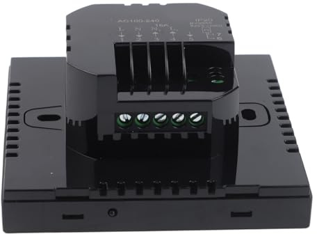 Risveglio LCD Touchscreen Termostato Regolatore di Temperatura Programmabile 16A Riscaldamento Elettrico Pavimento con Sonda Esterna Nero