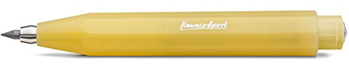 Kaweco FROSTED SPORT - Portamine Sweet Banana, 3,2 mm, 5B, in plastica di alta qualità, design estivo, penna a pressione ricaricabile, colore giallo, 10,5 cm