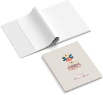 easyprint Poesiealbum personalisiert mit Name/Text | Design Ballerina | 148 x 210 mm | Hardcover | Papier 100 g/m² | Blanko Innenseiten | Farbe wählbar | Freundebuch | Erinnerungsbuch (Rot)