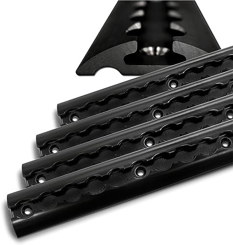 Airlineschienen und Zurrschienen schwarz 4X 1,5 Meter - Robuste Zurrschiene mit edler Optik für Laderaum, Anhänger, Wohnmobil, Wohnwagen & PKW - Einfache Montage, zuverlässige Ladungssicherung