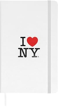 Moleskine Limited Edition I Love NY Notizbuch, groß, liniert, weiß, Hardcover (12,7 x 21,6 cm)