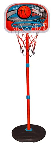 BLUE SKY - Cestino da Basket con Pallone - Gioco all'aperto - 042886 - Arancione - Plastica - Bambino - Gioco all'aperto - Gioco con Pallone - Pallone da Basket - 160 cm x - A partire dai 6 anni