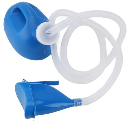 Generic Pinkelflaschen für Männer, Urinflasche mit Versiegeltem Deckel, Langer Schlauch, Weicher Mund, Tragbare Dicke Pipi-Flasche, 2000 Ml, Tragbares Urinal für Männer,