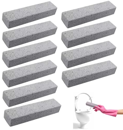 DEXYZZY 10 Stück Bimsstein Reiniger, Cleaning Block WC, Bimsstein für Toilette, Grau Bimsstein Reinigungsstein, Toilettenreiniger Urinstein & Kalk Remover, für Toilette Küche, Pool, Bad, Haushalts