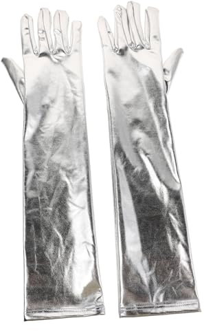 VALICLUD 1paar Lange Handschuhe Metallic Satin Ellenbogenlange Handschuhe Für Kostümparty Cosplay Und Nachtclub-events Glänzendes Design Eleganter Stil