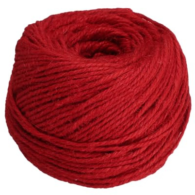 sourcing map 328 Feet Natural Jute Twine String,3mm Thin Garden Twine Rope Colored Plant String Cord for DIY Art Crafts Gift Wrapping Decoration Packing Gardening Plant Hanger,Red