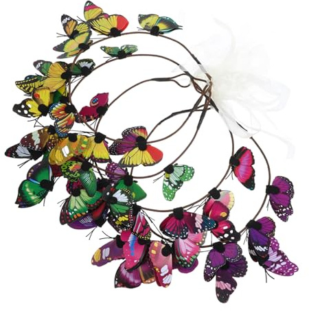 VINTORKY 4stücke Schmetterlings-haarband Für Partys Leichtes Haarschmuck-accessoire Für Fotos Und Performances Für Frauen Mädchen in Gemischten Farben
