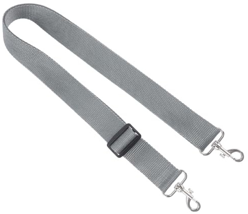 Verstellbarer Marschtrommelgurt für Snare Drum, Nylon, Silbergrau | Ersatzriemen für Snare Drum und Afrikanische Trommel, 3,6cm Breit, Hakenverschluss, Schlichtes Design