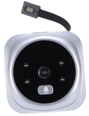 KONTONTY Specchietto Digitale Per Porta 2,4 Pollici Spioncino 135 Gradi Visore Notturno Telecamera Monitor Lcd Senza Batteria