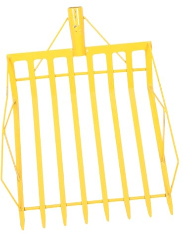 ibasenice Pelle à Grains Multifonction pour Jardinage Agricole, Pelle à Bêcher en Métal Jaune Renforcé, Tête Extra-Large pour Creuser et Transplanter, Outil Jardin et Solide